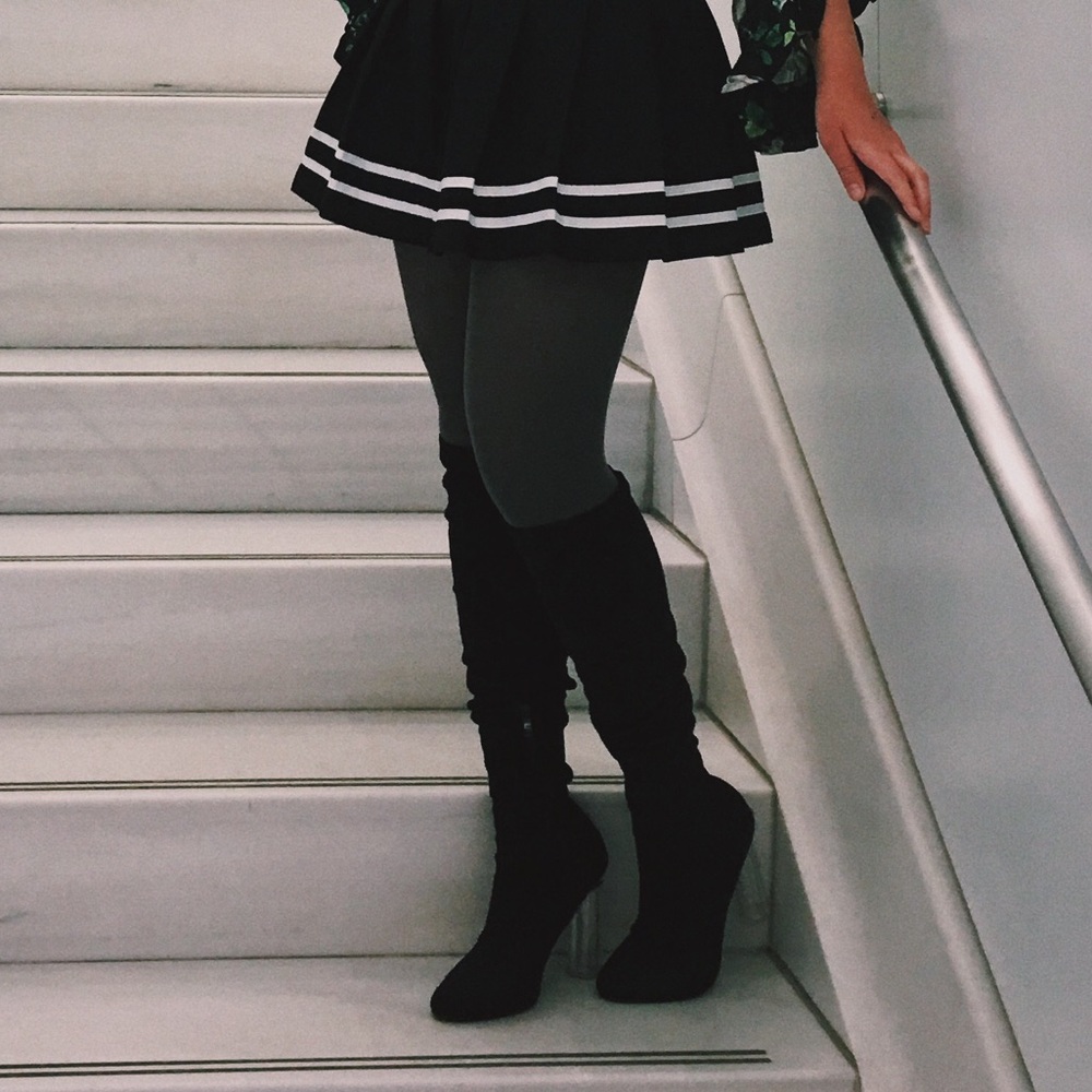 Lucite Heel Tall Boots